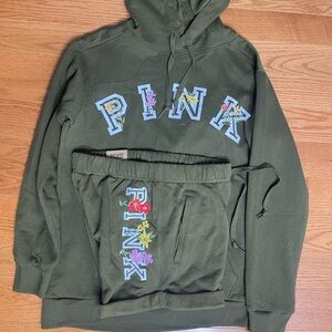 PINK Shorts & Hoodie Set